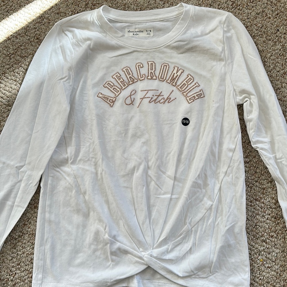 Abercrombie and Fitch, long sleeve white tee